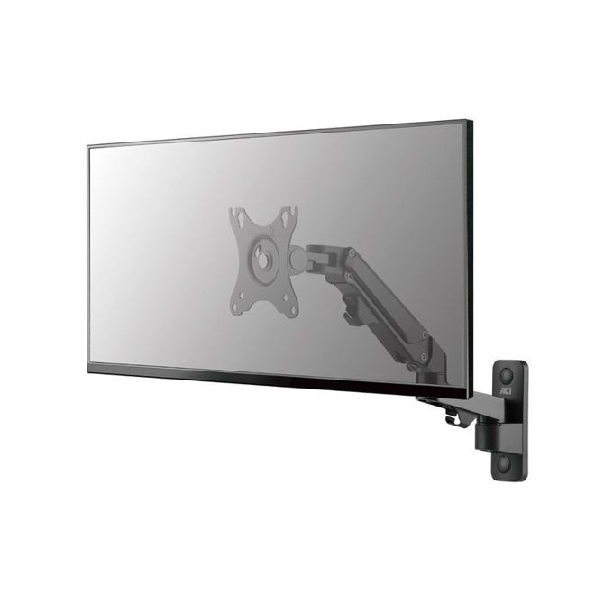 Stenski nosilec za monitor ACT AC8310 s plinsko vzmetjo 1 zaslon 17”- 27” črna 2