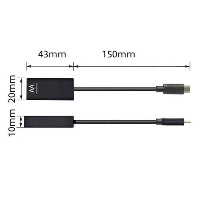 Adapter USB-C v HDMI 4K, črn, Ewent EW9823 2