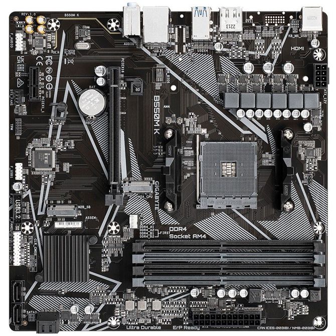 Osnovna plošča AM4 Gigabyte B550M-K 4