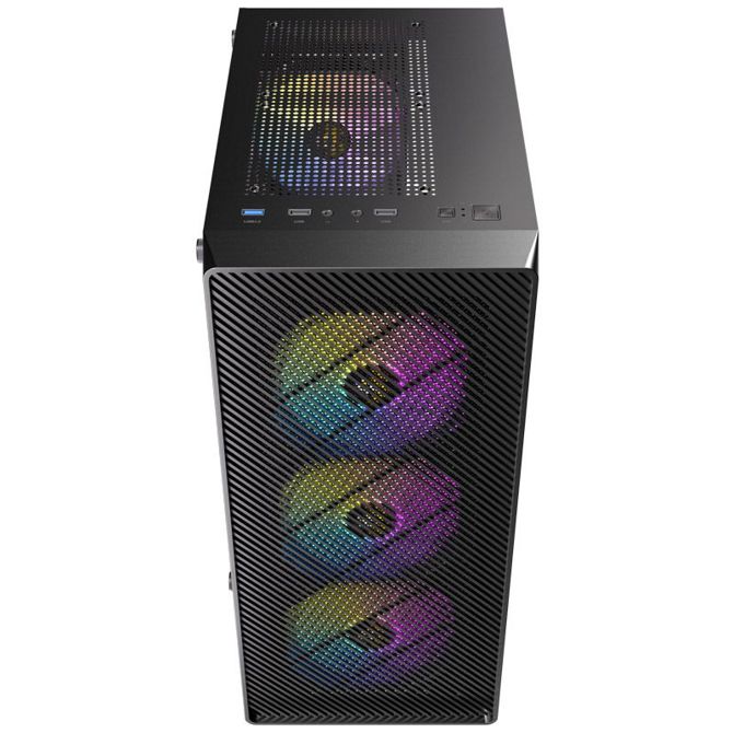 ANTEC AX26 RGB ELITE Midi-T ATX okno gaming črno ohišje 4