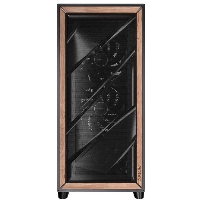 ANTEC Flux PRO Full Tower okno leseno črno/rjavo gaming ohišje 3