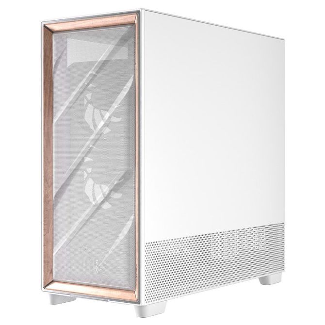 ANTEC Flux PRO White Full Tower okno leseno belo/rjavo gaming ohišje 4