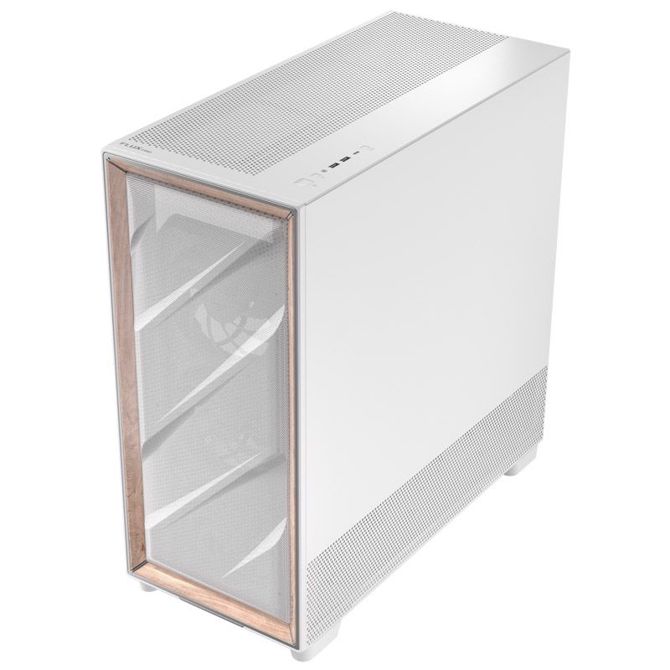ANTEC Flux PRO White Full Tower okno leseno belo/rjavo gaming ohišje 5