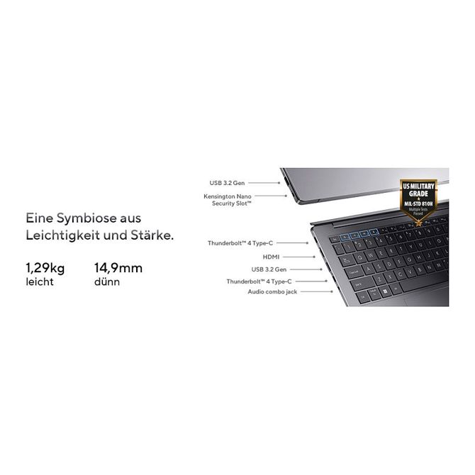 Prenosnik Asus AI ExpertBook P5 P5405CSA-NZ0101 Intel Ultra 5-226V/16GB/SSD 512GB NVMe/35,6 cm (14) IPS 400niti/DE/BrezOS,srebrn 6