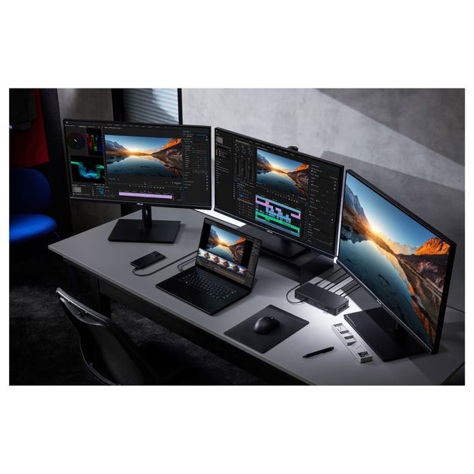 Docking postaja za prenosnike Asus DC510 TBT5 Thunderbolt 5, 3x Thunderbolt vrata, podpora 8K UHD, polnjenje 140 W, čitalnik kartic SD/MicroSD 4