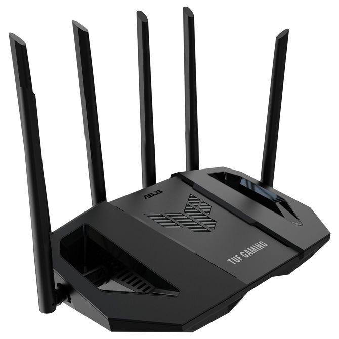 ASUS TUF Gaming BE6500 WiFi 7 usmerjevalnik WLAN BE6500 dvopasovni, 3x 2,5G LAN, 1x 2,5G WAN, 6x antena (zunanja) 3