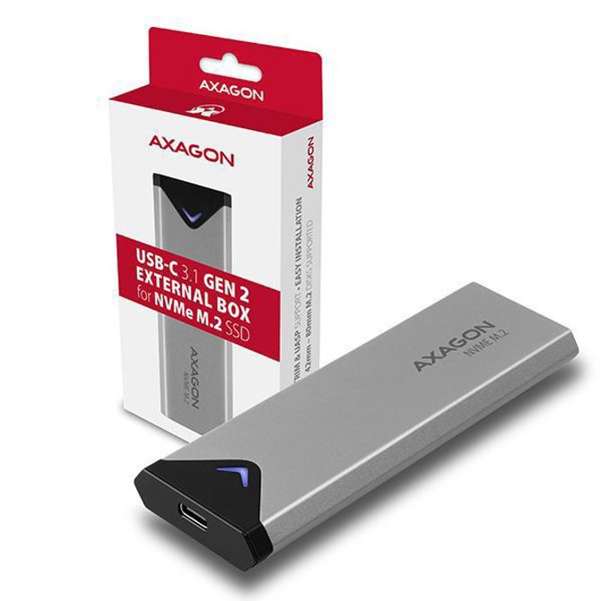 AXAGON EEM2-UG2 USB-C 3.2 Gen 2 NVMe M.2 box Silver, ohišje za disk 3