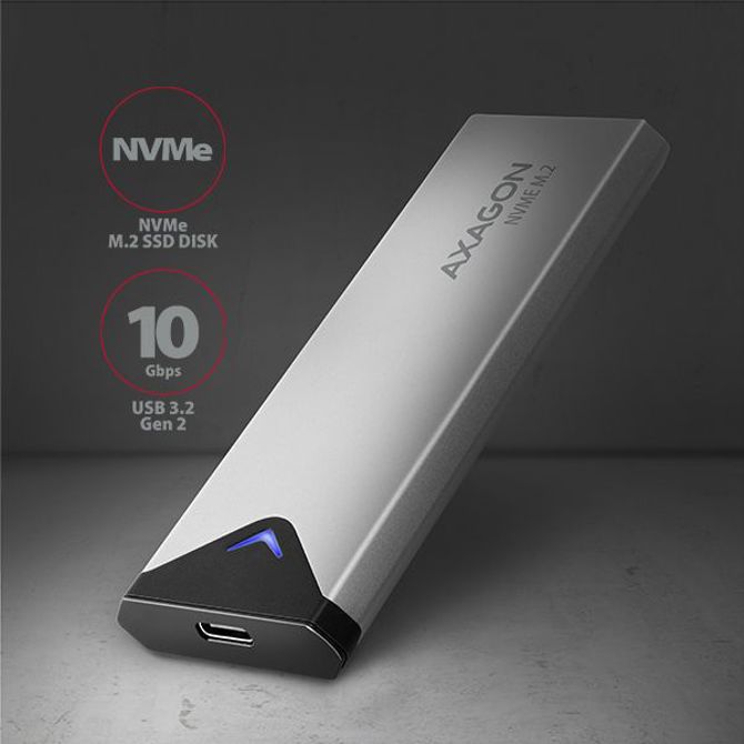 AXAGON EEM2-UG2 USB-C 3.2 Gen 2 NVMe M.2 box Silver, ohišje za disk 4