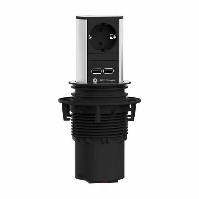 Bachmann ELEVATOR potopni stebriček 1x240V, 2x USB 928.020 2