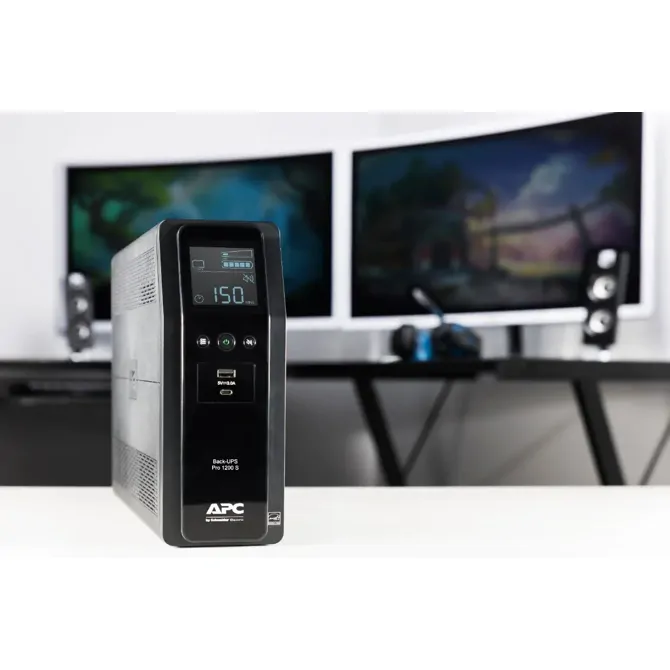 Back UPS Pro BR 1200VA, Sinewave,8 Outlets, AVR, LCD interface 3