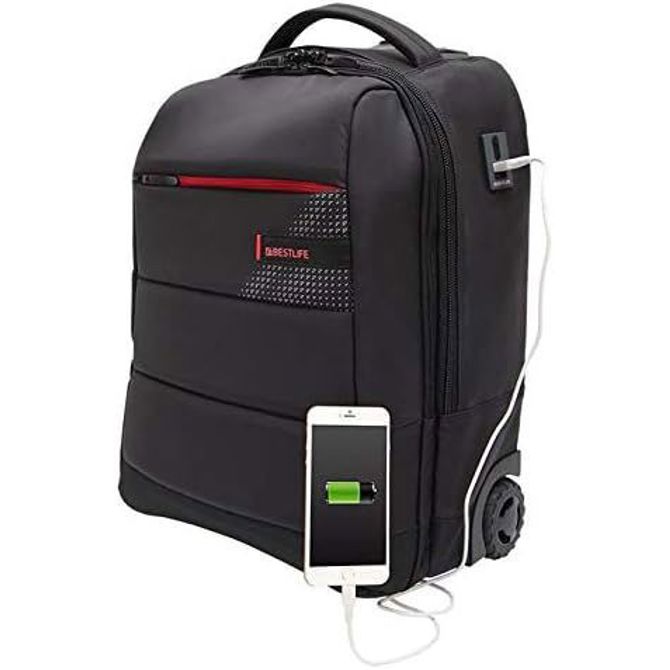 Potovalna torba Bestlife CPLUS (BT-3335P) USB A/C  na kolesih 29L z oblazinjenimi predali za tablice in prenosnike do 15,6” 5