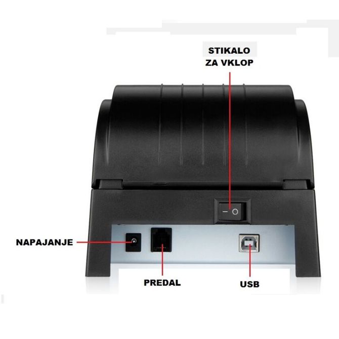 Blagajniški POS tiskalnik 58 mm ZJ-5890T BT, USB + BT 4