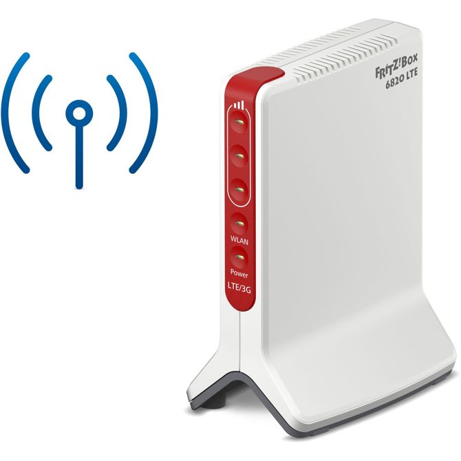 Brezžični usmerjevalnik AVM FRITZ!Box 6820 LTE, Wi-Fi 4, 450 Mbit/s, SIM kartica, Gigabit LAN, bela 2