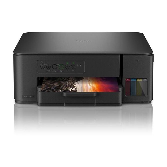 Tiskalnik BROTHER DCP T430W J1 Color Inkjet A4 MFP Ink Tank System 16/9ipm Wireless AirPrint 2