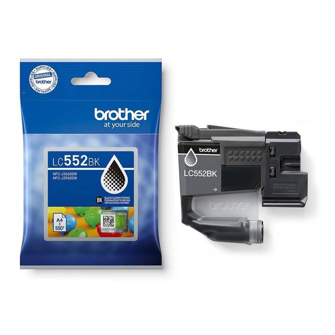 Kartuša Brother LC552BK, črna, 5500 strani, pigmentno črnilo, za MFC-J3660DW in MFC-J3960DW 3