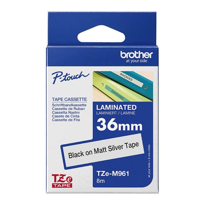 BROTHER P-Touch TZE-M961 črna na srebrno-mat 36 mm 1 pakiranje 3