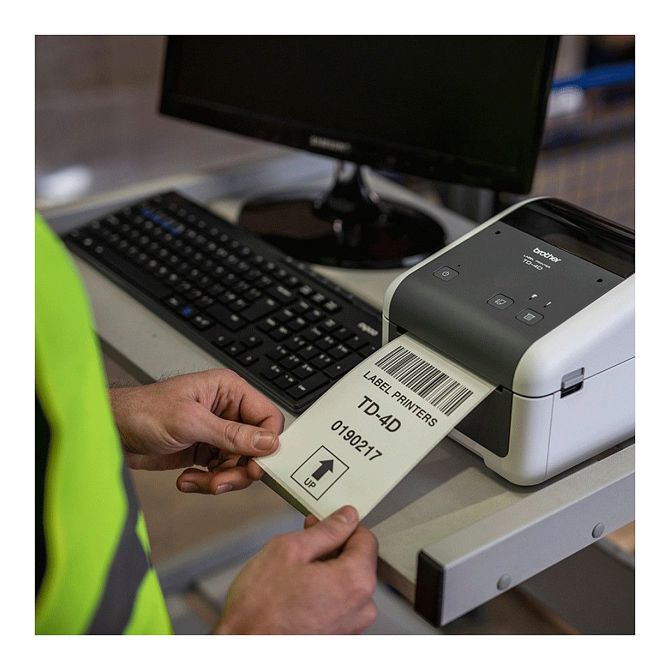 Tiskalnik etiket Brother TD-4520DN z direktnim termičnim tiskom, do 300 dpi, do 15,2 cm/s, LAN, USB, serijski 2