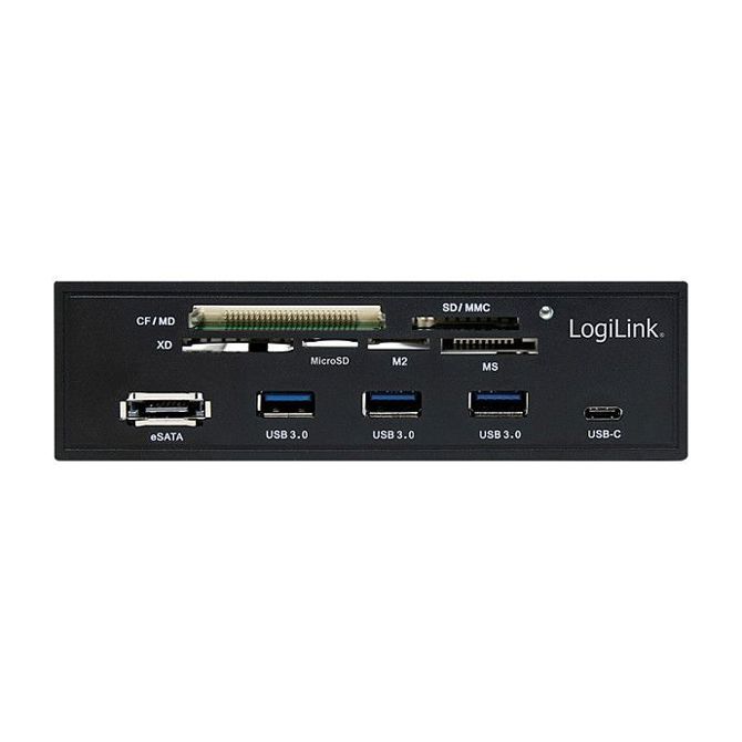 LogiLink 5,25-palčni večfunkcijski čitalnik kartic na sprednji plošči - USB 3.0 2