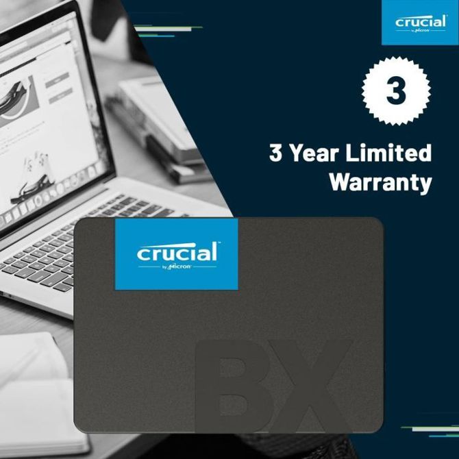 Crucial BX500 500GB 3D NAND SATA 2.5 SSD 3