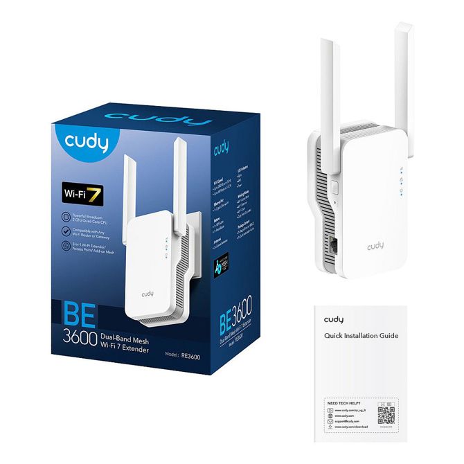 Ojačevalnik omrežja Cudy BE3600 WiFi 7 5