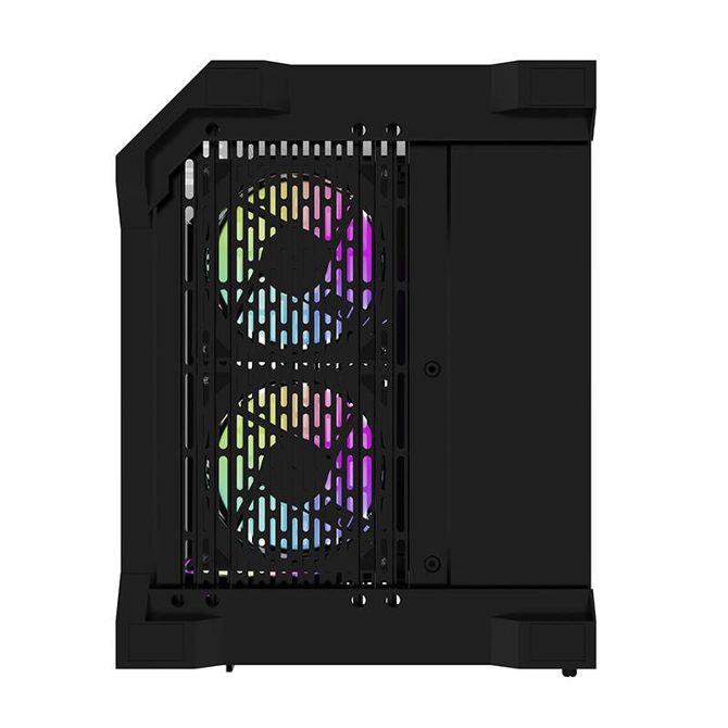 Darflash FT350 računalniško ohišje + 5 aRGB ventilatorjev (črno) 4