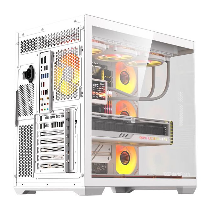 Ohišje računalnika DarkFlash C280 (belo) + 7 ventilatorjev 3