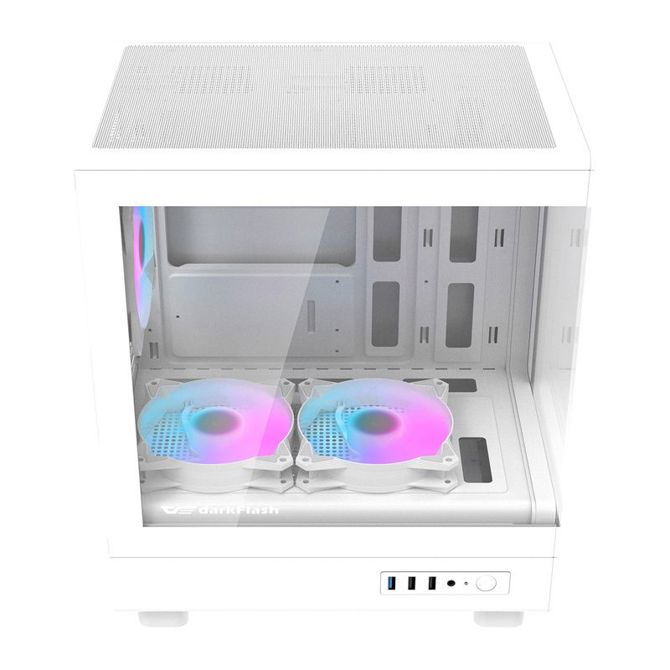 Ohišje za računalnik DarkFlash DB330M belo (+3 ventilatorji) v2 3