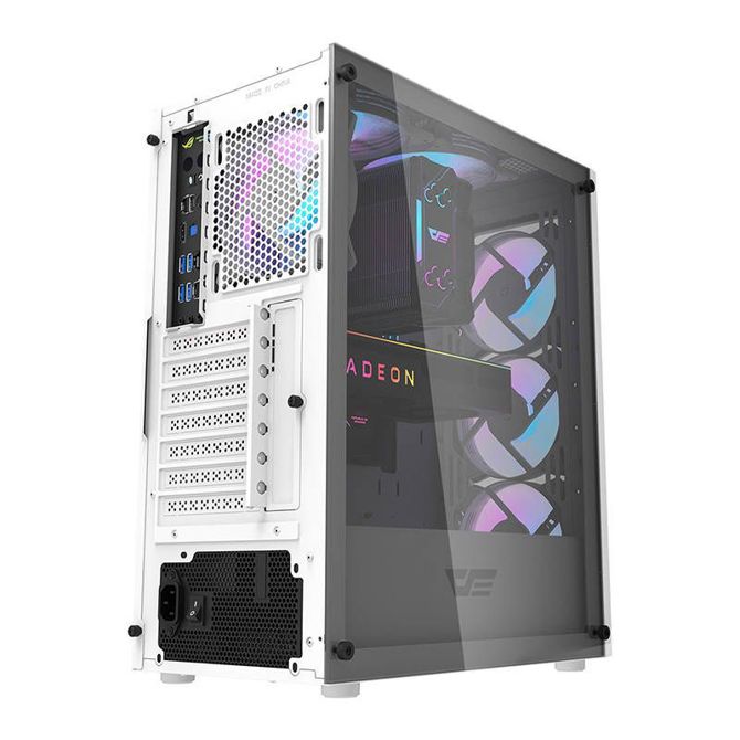 Računalniško ohišje Darkflash DK352 Plus s 4 ventilatorji (črno-belo) 3