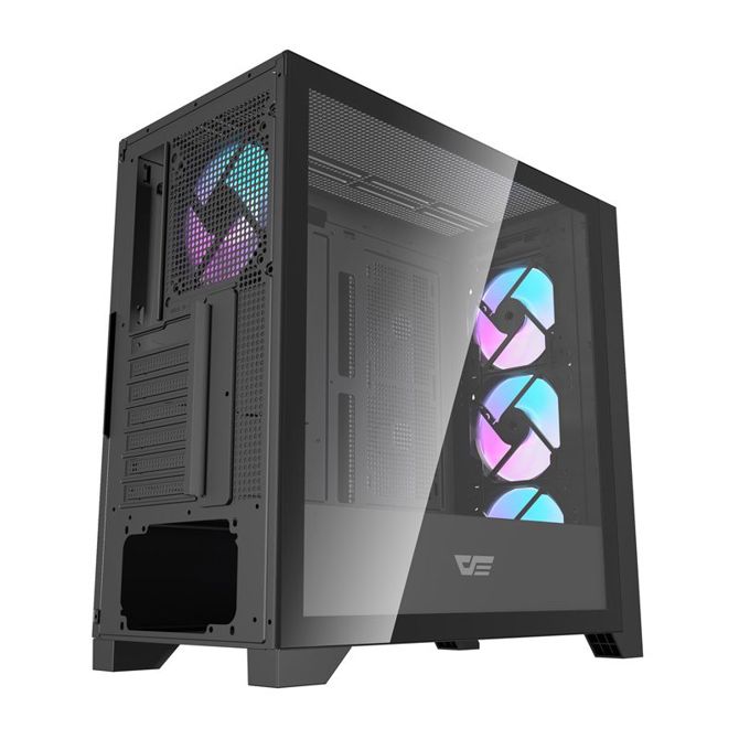 Stekleno računalniško ohišje Darkflash DRX90 (črno) 3