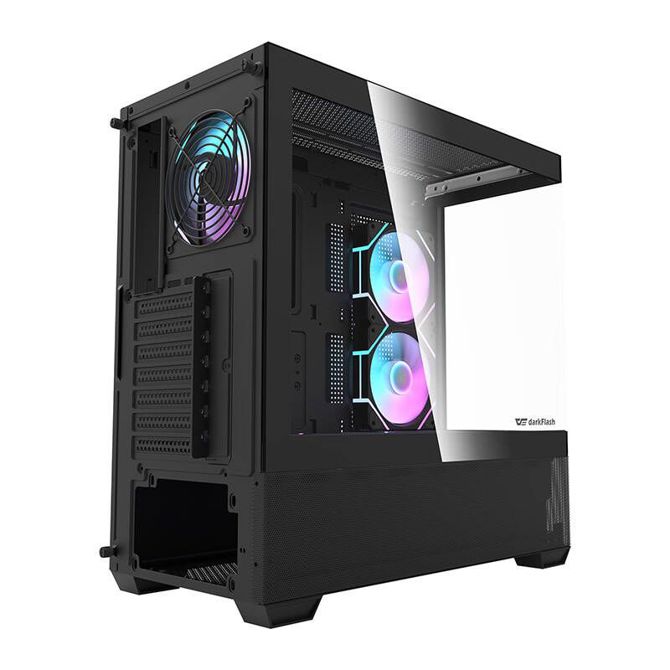 Darkflash DS900 AIR ohišje za računalnik (črno) + 6 ventilatorjev ARGB 6