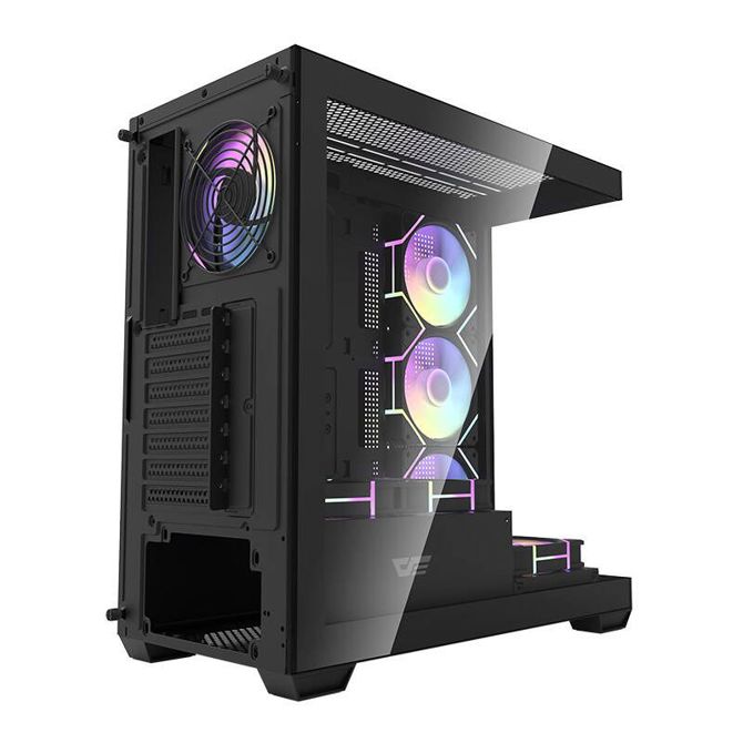 Darkflash DS900 računalniško ohišje (črno) + 7 ARGB ventilatorjev 6