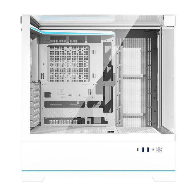 Darkflash DY450 računalniško ohišje brez ventilatorjev (belo) 2