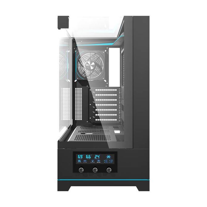 Darkflash DY450 PRO ohišje za računalnik + ventilator (črno) 3