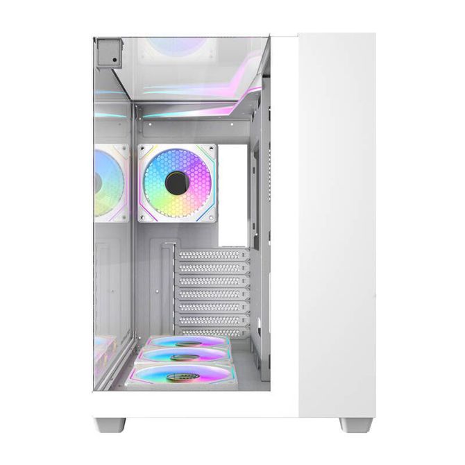 Darkflash TH285 računalniško ohišje 4 ventilatorji (belo) 2