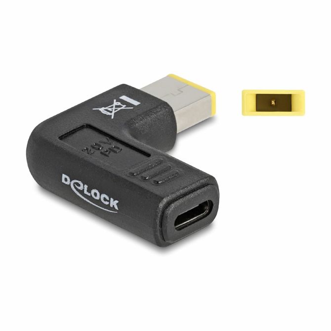 Delock adapter USB TipC napajalni za prenosnik Lenovo 60W 11,0 x 4,5 mm kotni 2