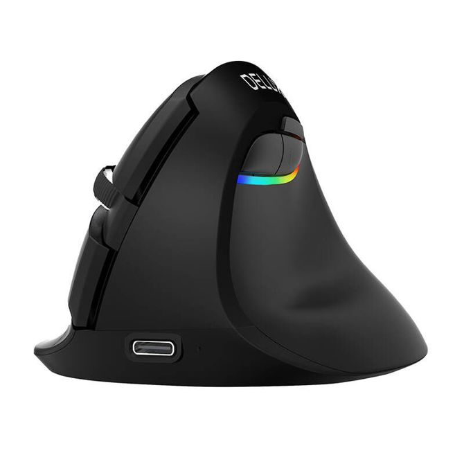Pokončna miška Delux M618 Mini črna 4