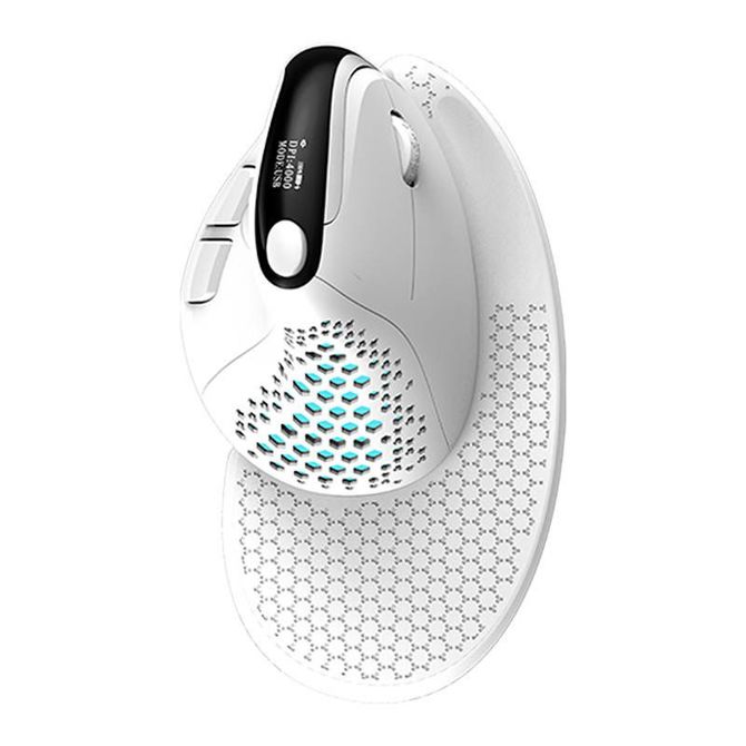 Brezžična ergonomska miška Delux M618XSD BT+2.4G RGB (bela) 2