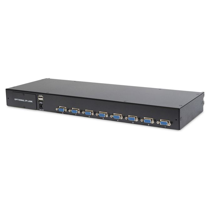 DIGITUS modularna konzola 17"TFT, 8-portni KVM in sledilna ploščica, Nemčija 6