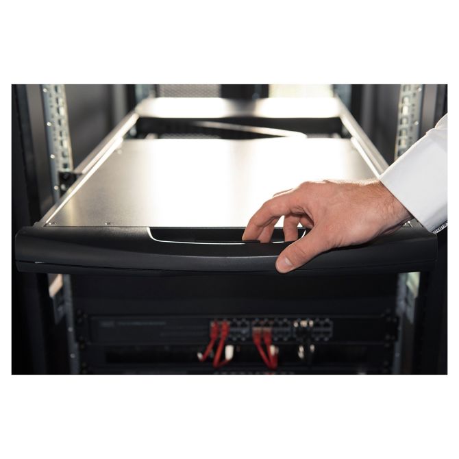 DIGITUS modularna konzola 19" TFT, 1-port KVM in sledilna ploščica, nemška 2