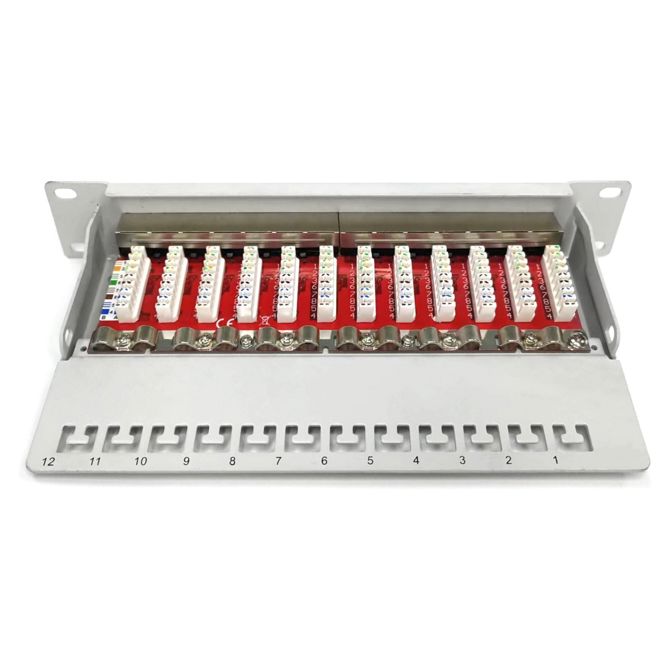 DIGITUS Cat.6A Patch Panel, geschirmt, 12-Port, 10", grau 4