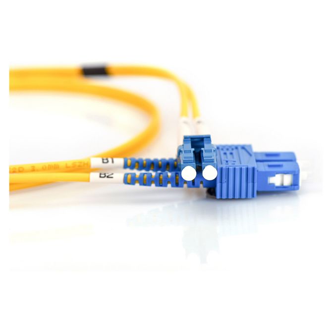DIGITUS LWL patchkabel LC -> SC 2,00 m enomodni dupleksni OS2 4