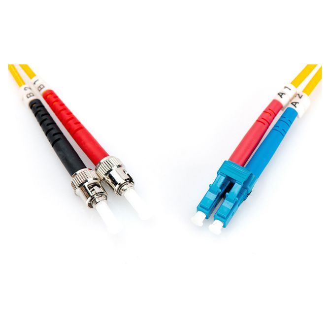 DIGITUS LWL patchkabel LC -> ST 2,00 m enomodni dupleksni OS2 3