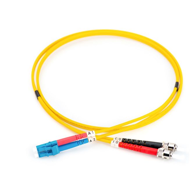 DIGITUS LWL patchkabel LC -> ST 2,00 m enomodni dupleksni OS2 4