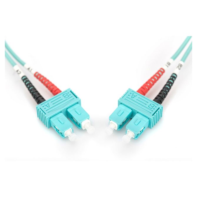 DIGITUS Optični patch kabel SC -> SC 3,00 m Večmodni dupleks OM3 5
