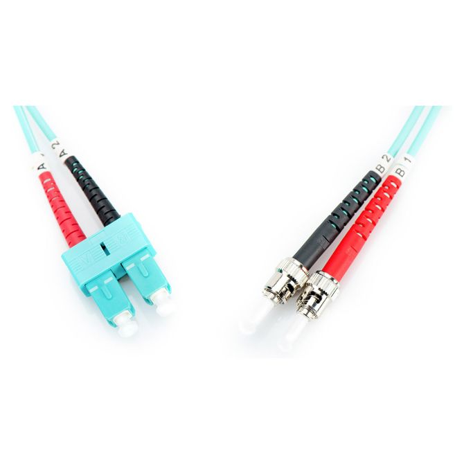 DIGITUS LWL patchkabel ST -> SC 2,00 m večmodni dupleksni OM3 3