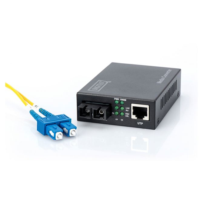 DIGITUS medijski pretvornik Gigabit RJ45/SC v enem načinu 6