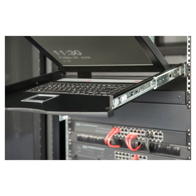 DIGITUS Modularna konzola 17" TFT, 1-port KVM in sledilna ploščica, Francija 2