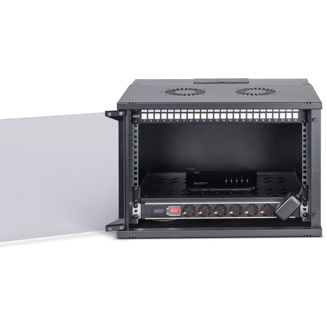 DIGITUS omrežni komplet 483 mm (19") - 7U, 540 x 400 mm (Š x V) črne barve 2