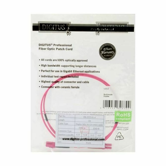 Digitus optični patch MM LC/LC 3m OM4 5