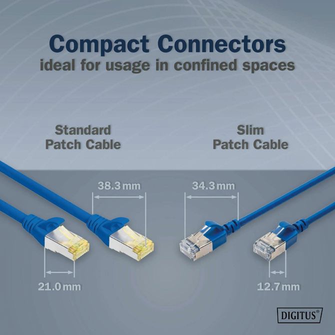 Digitus patch slim FTP CAT.6A  3m moder 3
